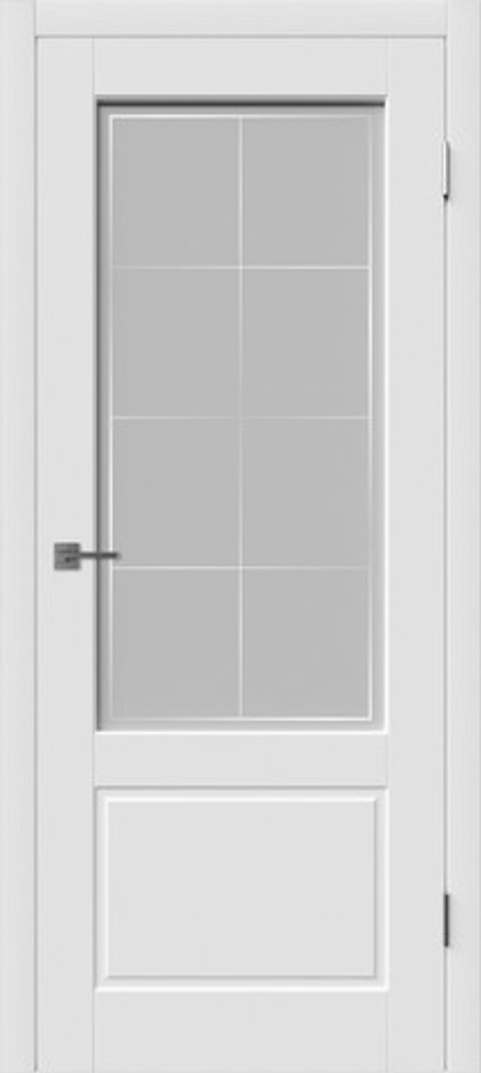 Межкомнатная дверь VFD (ВФД) Sheffield (Шеффилд) Рolar (эмаль белая) стекло Print Cloud