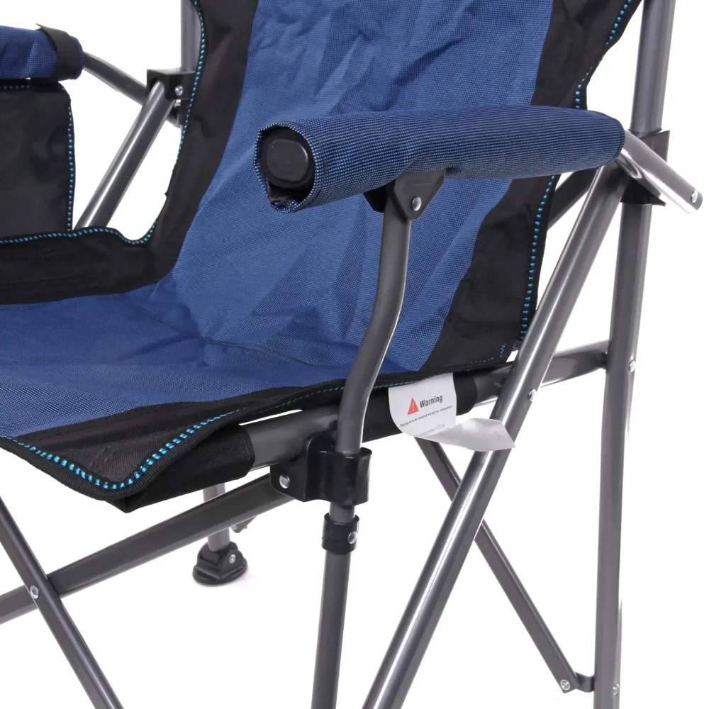 Кресло складное с подлокотниками до 120кг 64*53*90 см синее