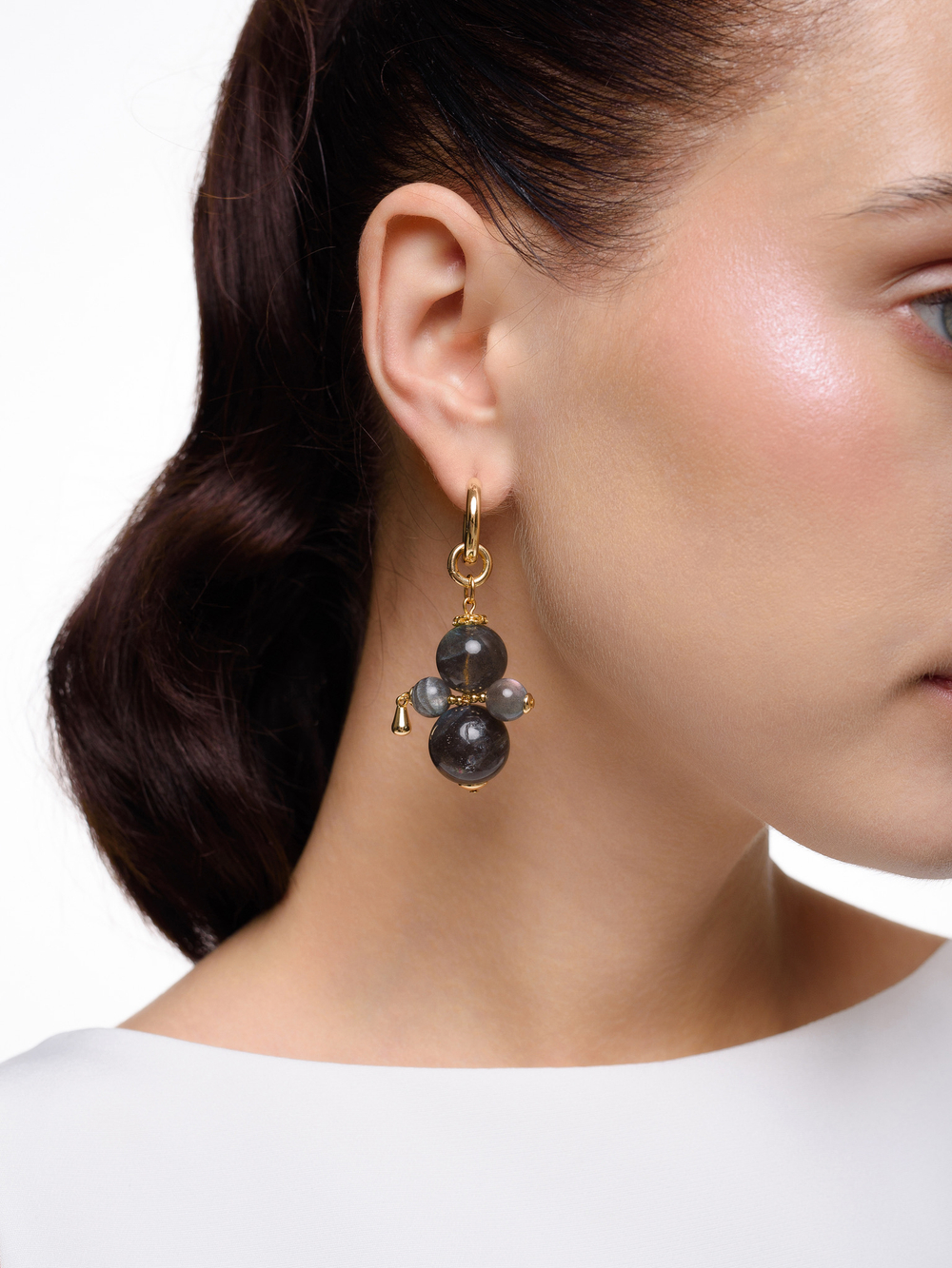 Моносерьга "Nevalyashka" лабрадор Gold