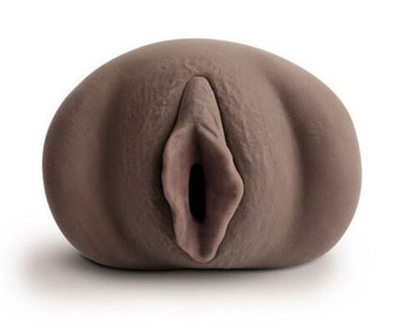 Вагина-мастурбатор черный с вибрацией и функцией подогрева Geisha Oiran, 19 см