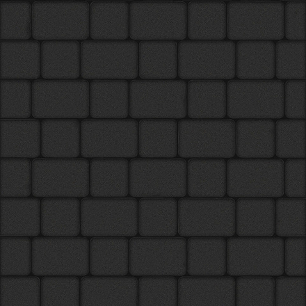 Тротуарная плитка КЛАССИКО - Стандарт Черный, комплект из 2 видов плит