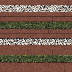 Тротуарная плитка ГАЗОННАЯ РЕШЕТКА - Гранит Красный