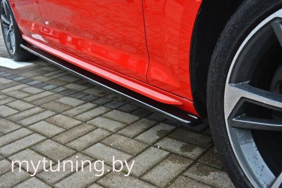 Сплиттеры накладок на пороги V.3 для AUDI S4 / A4 B9 S-Line (15-...)