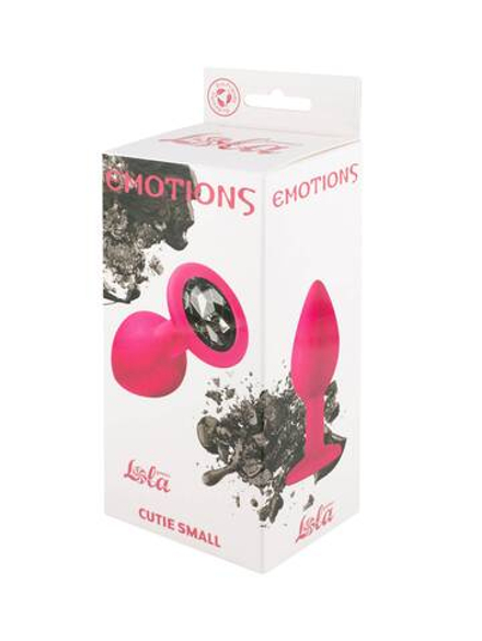 Анальная пробка Emotions Cutie Small Pink black crystal 4011-02Lola