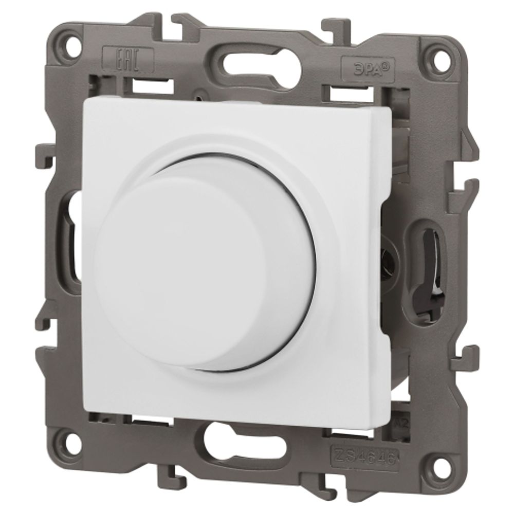 Светорегулятор ЭРА Elegance 14-4101-01М поворотно-нажимной, 400ВА 230В, белый матовый