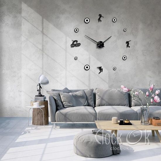 Настенные 3D часы Hip-Hop