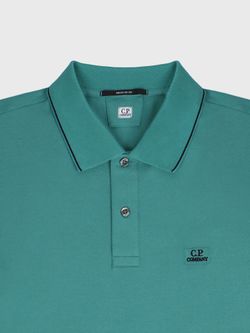 Поло с длинным рукавом C.P. Company Stretch Piquet Line Frosty Green