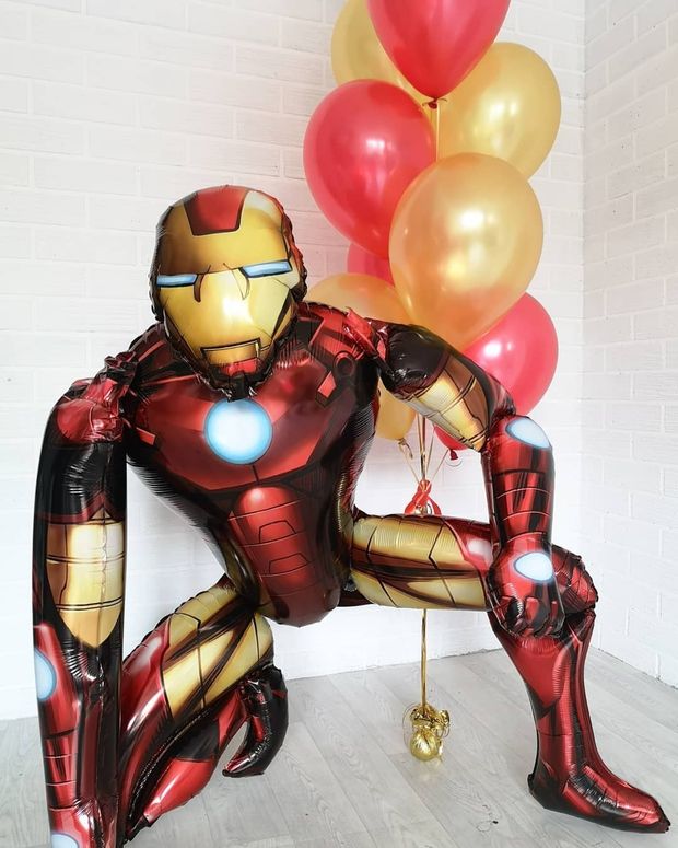 АN Шар фигура ходячая "Железный человек" 91 см х 111 см (под воздух)
