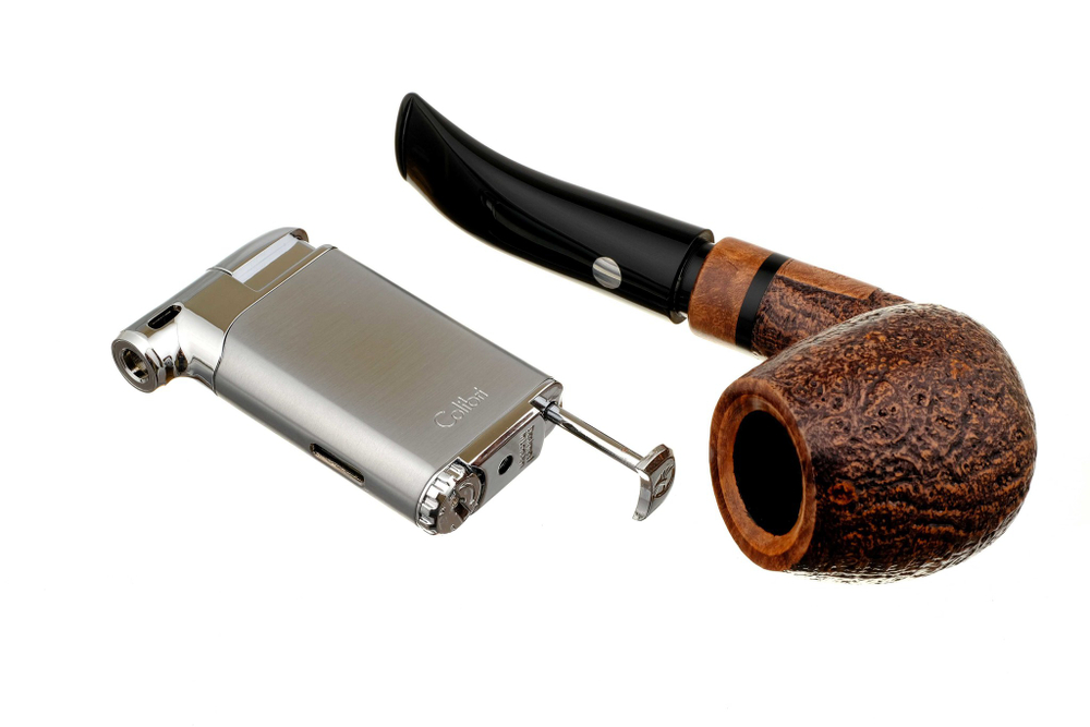 Зажигалка трубочная Colibri Pacific с тампером, хром