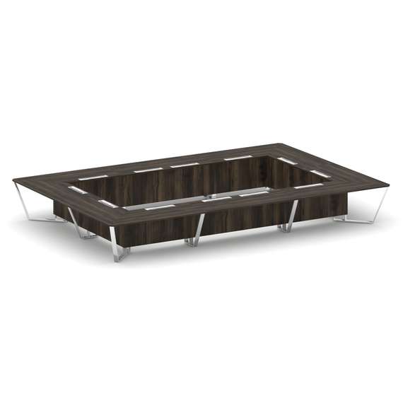 Steel Meet Стол переговорный прямоугольный MD-PR.B.SP-26K2 Дуб Мали/Нержавеющая Сталь/Хром 6000*4000