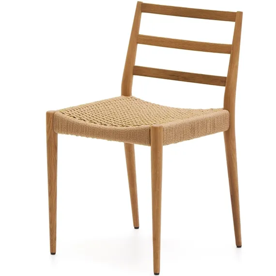 Analy Стул из массива дуба с натуральной отделкой и сиденьем из 100% веревки