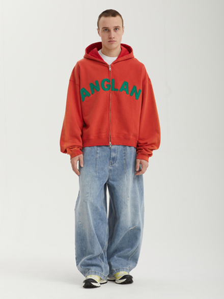 Мужская Толстовка Appliqué Zip-up Washed