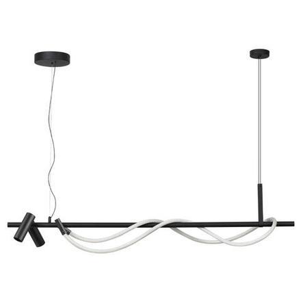 4391/30L HIGHTECH ODL24 301 черный/металл/канат Подвесной св-к с раздельн. вкл IP20 LED 30W 1200Лм 4000K CORDA