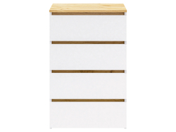 Комод-28 Белый/Кр.золотой