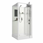 Душевая кабина Niagara Standart ST100/15Q/BK 100х100 стекло прозрачное/профиль белый