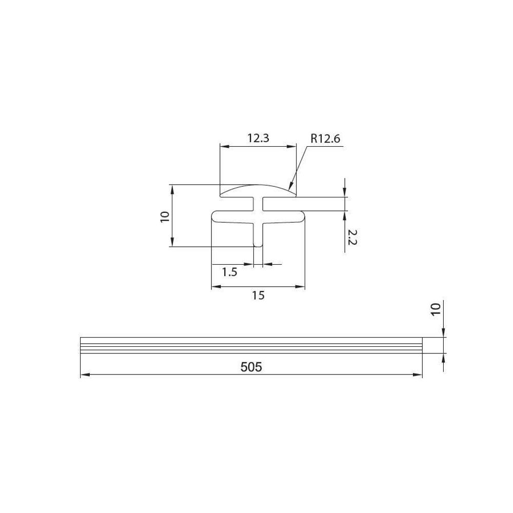 Профиль соединительный для ёмкостей, цвет темно-серый