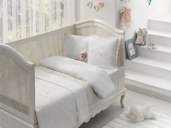 Детское постельное белье COUPLE BEBE бежевый ранфорс deluxe TIVOLYO HOME Турция