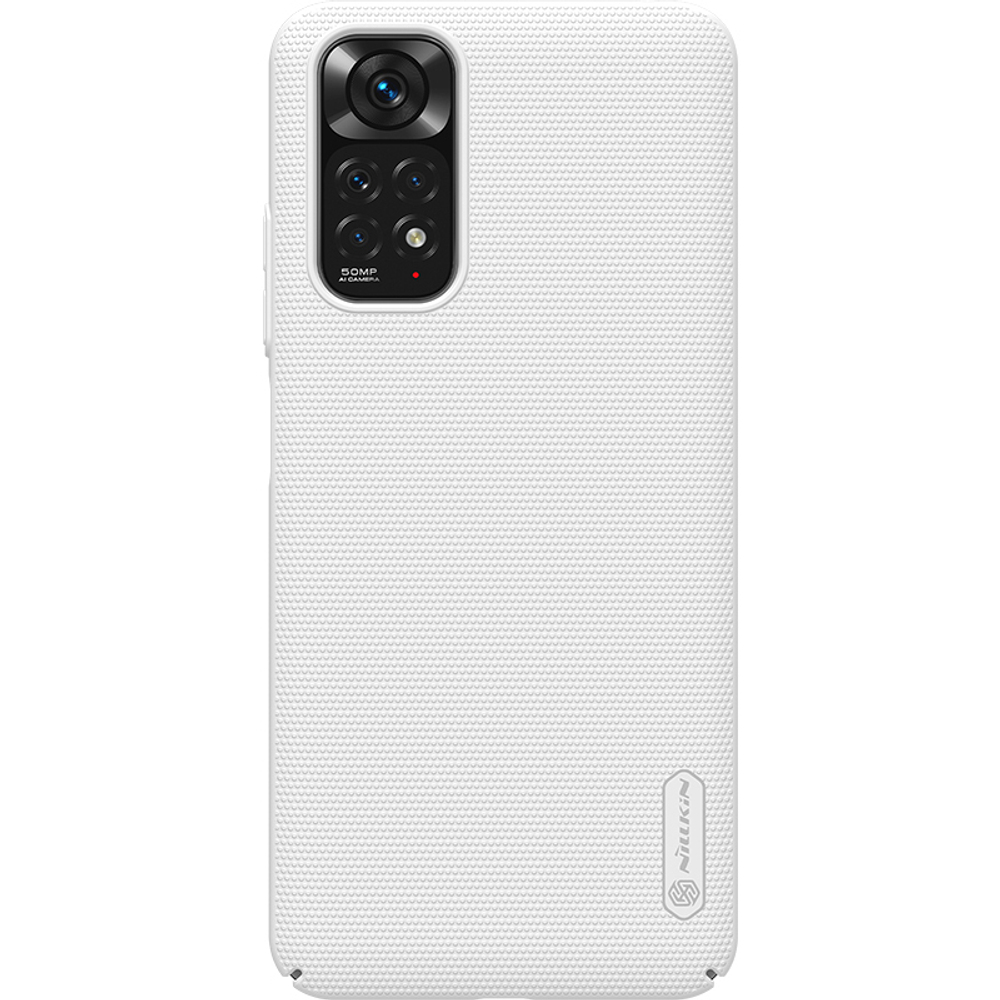 Жесткий чехол белого цвета от Nillkin серии Super Frosted Shield для смартфона Xiaomi Redmi Note 11 (Global)