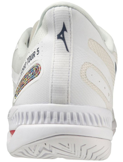 Мужские кроссовки теннисные Mizuno Wave Exceed Tour 5 AC - undyed white/spellbound/pace blue