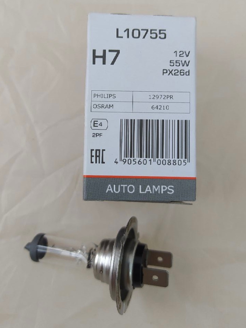 Лампа галогенная H7 12V 55W (стандарт) L10755 LYNXauto