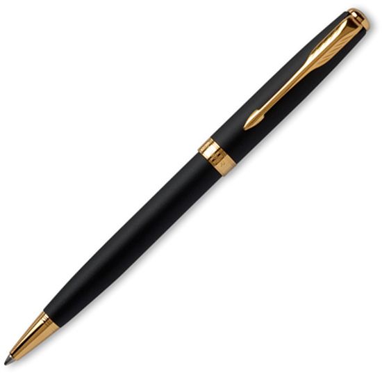 Шариковая ручка Parker Sonnet K528, цвет: MattBlack GT, стержень: M черный, S0818000