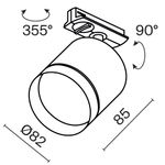 Трековый светильник Technical TR088-1-GX53-B