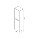 Пенал подвесной IDDIS Edifice, 35 см, белый, EDI35W0i97