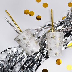 Стаканы "Белые снежинки" 250 мл