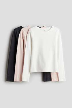 H&M Трикотажный топ (з шт), темно-серый