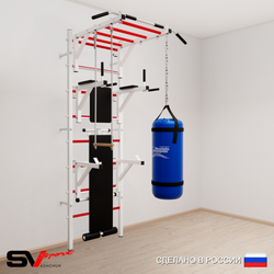 Шведская стенка Sv Sport 5631 (Турник рукоход/Брусья/Стойка/Скамья/Трапеция/Цепь/Мешок 15кг)