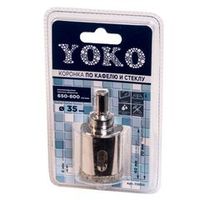 Коронка алмазная по кафелю и стеклу 35 мм с центрирующим сверлом Yoko