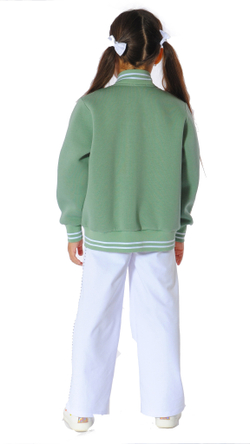 Бомбер трикотажный с начесом для девочки 2-8 лет Fleur de Vie