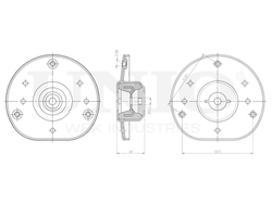 Опора амортизатора передняя UNIO RMP-13126