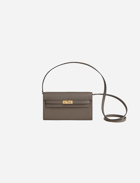 Hermès Kelly Classique To Go Electrum wallet Gris