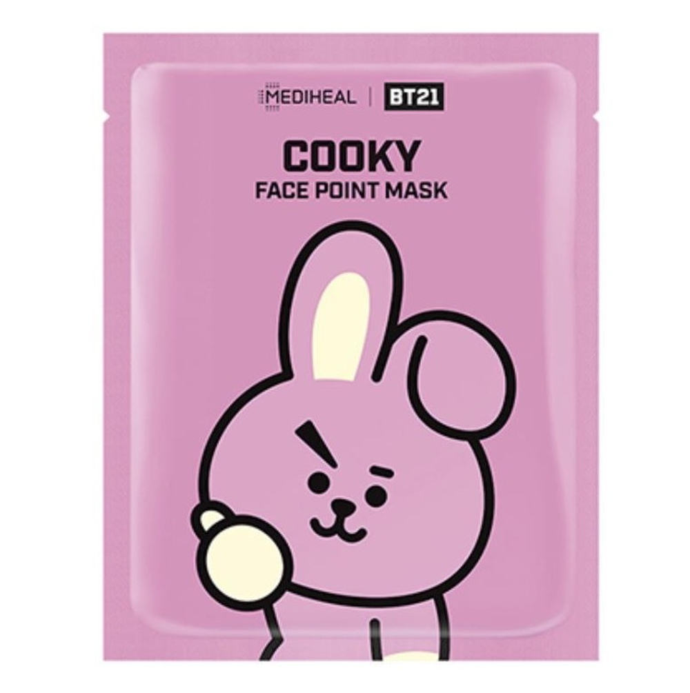 Mediheal Тканевая маска-стикеры с пептидами и церамидами "Cooky" BT21 Cooky face point mask