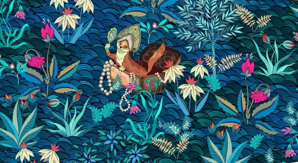 Шелковая широкая маска для сна Шалость