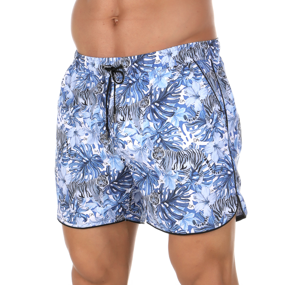 Мужские шорты для плавания голубые с принтом DOREANSE 3834