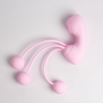 Вакуумный стимулятор клитора Youvic DF923-PINK, 16 см, с виброшариками