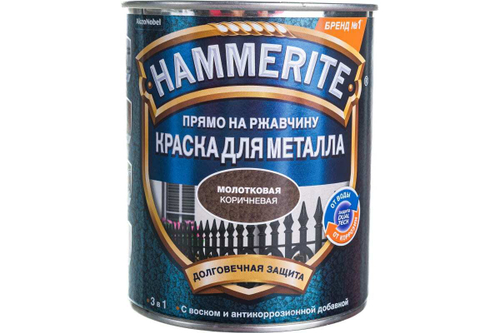 Краска Hammerite молотковая коричневая (0,75л)