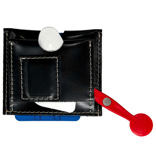 Uzlex Кожаная сумка для инструментов на ремень (чёрная)