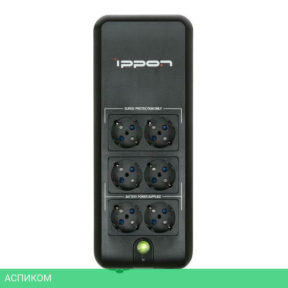 Источник бесперебойного питания Ippon Back Verso 600 черный