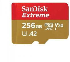 Карта памяти SANDISK micro SDXC 256Gb Extreme UHS-I U3 V30 A2 (190/130 MB/s)