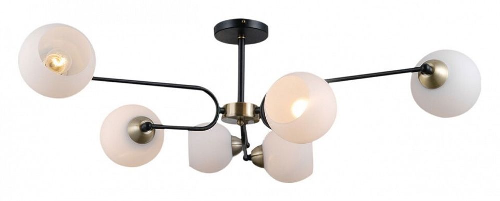 Люстра на штанге ILLUMICO  IL0249-6CSQ-79 BK AB