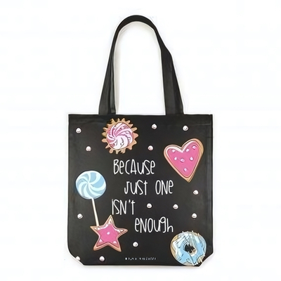 Сумка-шоппер 34х36 см. черная "Сладкое настроение" (BrunoVisconti)