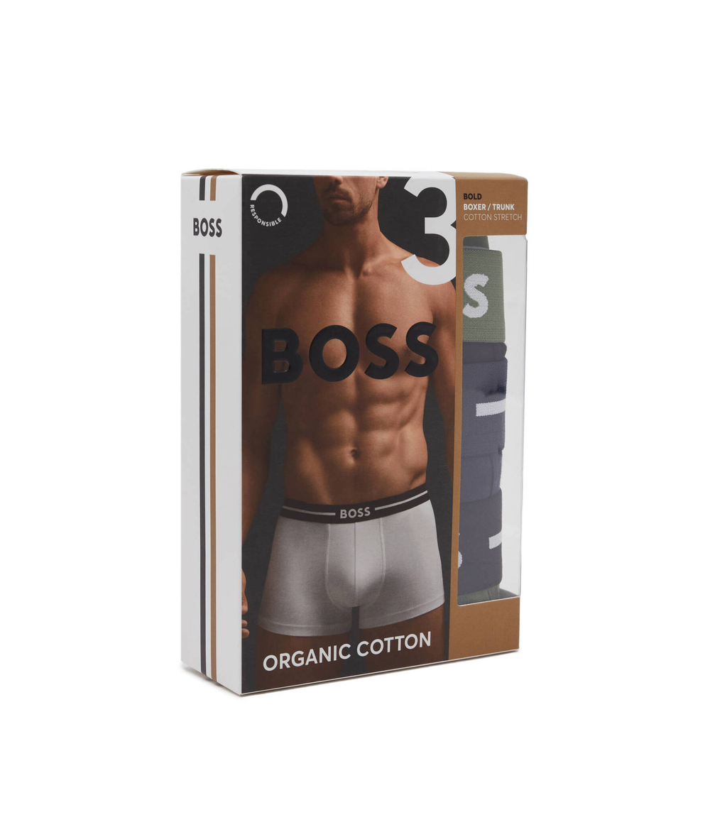 Трусики-боксеры 3шт. Bold BOSS BLACK - оливковый(50514959)