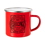 Кружка эмалированная Красная для сублимации в инд упаковке ПРЕМИУМ