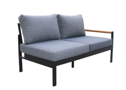 Софа из алюминия MAYA 2-х местная с левым подлокотником темный графит