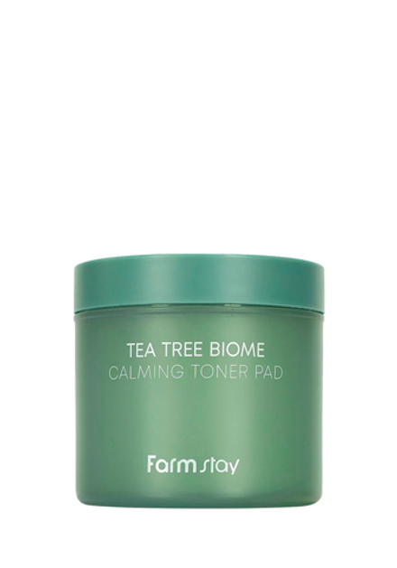 FarmStay Tea Tree Biome Calming Toner Pad Успокаивающие подушечки для лица с экстрактом чайного дерева