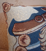 Декоративный гобеленовый чехол для интерьерной подушки Оберег На деньги 38*38