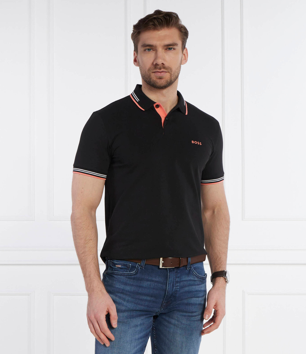 Поло Paul BOSS GREEN - черный(50506193)